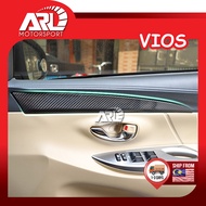 Toyota Vios XP150 NCP150 3rd Door Panel Carbon Cover Lining Inner Door Panel Decor Cover Trim For Vi