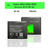 แบตเตอรี่ BP-6X 700mAh สำหรับ Nokia 8800 8860 8800 Sirocco N73i 8801 886 8800 S โทรศัพท์มือถือเปลี่ย