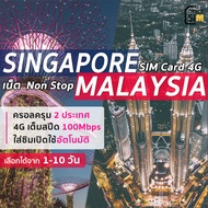 Leooo5 Singapore Malaysia SIM ซิมสิงคโปร์ มาเลเซีย ซิมเน็ตไม่จำกัด 4G เต็มสปีดวันละ 500MB/1/1.5/2GB นาน 1 ถึง 10 วัน