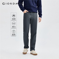 GIORDANO Men Pants Mid Waist Pants fleece-lined Simple Fashion Casual Pants 18114644