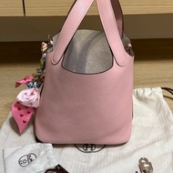 Hermes菜籃子Picotin18粉色