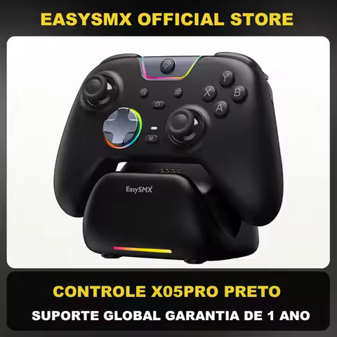 EasySMX X05Pro Charging Dock Controller for PC/Switch/Phone, Silent Button, 1000mAh Battery, Hall Jo