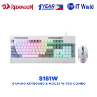 Redragon S151W Wired Keyboard & Mouse Combo RGB 10000 DPI Membrane itw