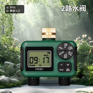 2-Channel Irrigation Water Valve Timer IP55 Waterproof Knob Button Display Brass Water Inlet America