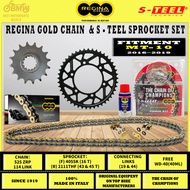 REGINA CHAIN + S-TEEL SPROCKET KIT YAMAHA MT-10 (2016–2019) 525 ZRP|Gold Z-Ring Sealed
