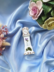 英國AYNSLEY蘭花復古落地鐘瓷器擺飾/vintage美國西洋古董飾品