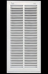 10" X 28" Steel Return Air Filter Grille for 1" Filter - Easy Plastic Tabs for Removable Face/Door -