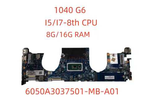 For HP Elitebook X360 1040 G6 Laptop Motherboard with CPU I5 i7 8th CPU 8GB 16GB RAM 6050A3037501 -M