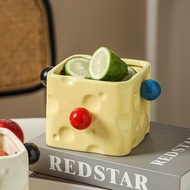 Fruit Fruit Plate Ceramic Fruit Basket High-Value Tableware Household Fruit Storage Box Snacks Dried