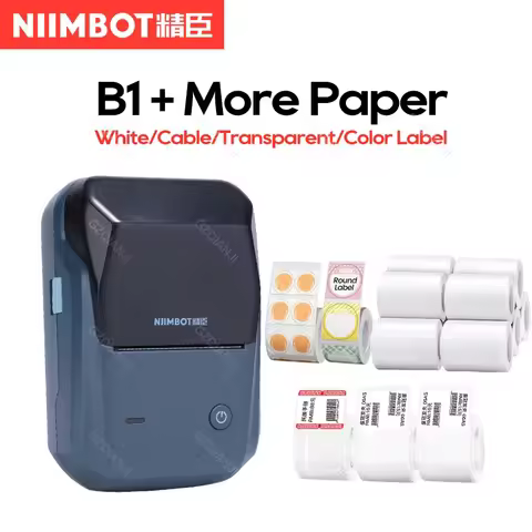 Niimbot B1 Label Printer New arrival Portable Thermal Labeller Maker Barcode QR Code Self-adhesive S