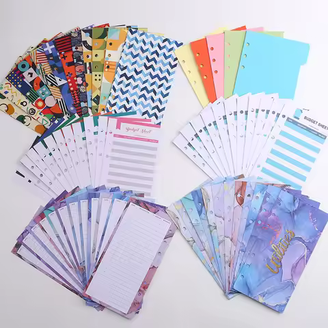 A6 Binder Budget Planner Organizer 6 Ring Binder Envelopes Pockets And 12 Pieces Expense Budget Shee