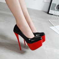 45 Large Size High Heel Shoes Women Color Matching Stiletto Sexy Shoes Hate High Heel Women's Shoes