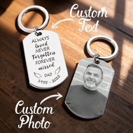 1pc Custom Photo Keychain, Personalized Memorial Keychain Photo Keychain, Custom Photo Keychain With