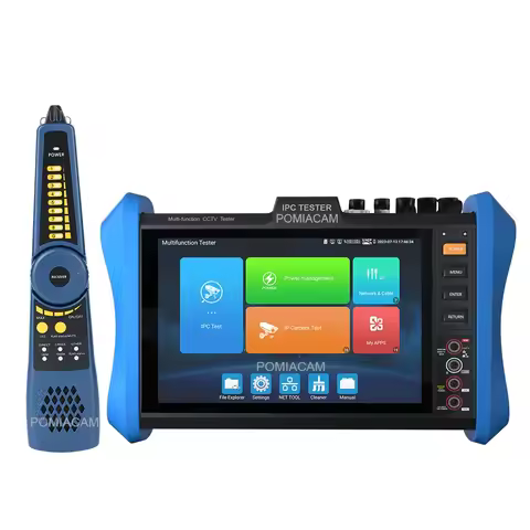 T90 CCTV Tester All-in-One 4K H.265 IP Camera Tester,8inch 8MP CVI/TVI/AHD,HDMI&VGA input PoE++ 55V/