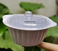Mangkuk Saji Kotak Melamin Tutup JUMBO XL - Sevilla Round Casserole 11" Wadah Saji dengan Tutup 4,5