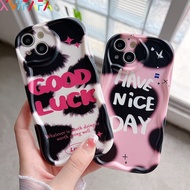 Casing For Samsung Galaxy A71 A51 A31 A21S A20S A10S A50 A30S A50S A20 A30 M32 4G Curved Edge Wave Lens Protection Creative Blessing Text Phone Case Soft Shockproof Cover