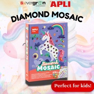 [SG] APLI Kids Diamond Mosaic – Creative Craft Kit with 276 Colorful Gems [Evergreen Stationery]