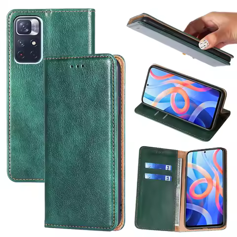 Leather Flip Case Magnetic Wallet Cases for Xiaomi Poco C40 F3 F4 GT M3 M4 M5 X3 X4 X5 Pro Note 12 5