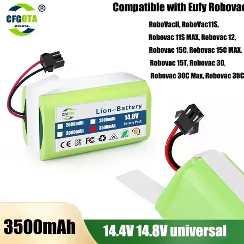 14.4V Li-ion battery for Cecotec Conga Excellence 950 990 1090 Ecovacs Deebot DN621 601/605 Eufy Rob