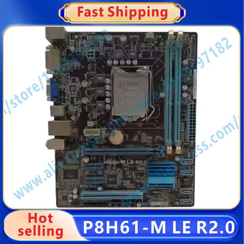 P8H61-M LE R2.0 1155 Motherboard DDR3 H61 4×SATA2 PCI-E X16 16GB Micro ATX OK