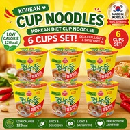 Ottogi Cup Noodles 6 Cups Set Low Calorie 120 kcal Korean Diet Instant Noodles Spicy Flavor