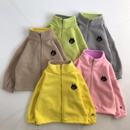 小童男女裝驚訝貓x champion搖粒絨拉鏈長袖外套