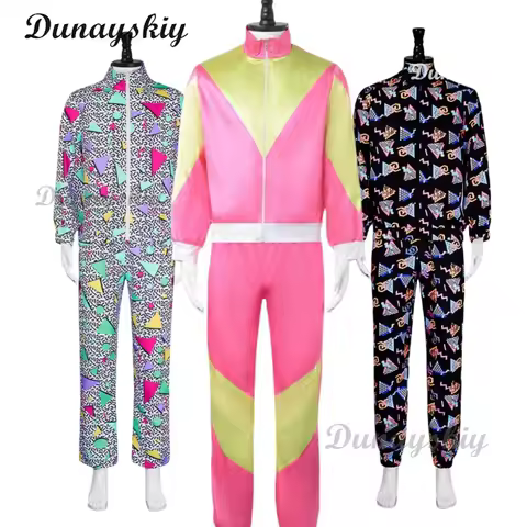 70s Retro Disco 80s 90s Vintage Dance Costume Adult Fancy Dress Carnival Hip Hop Sports Jacket Party