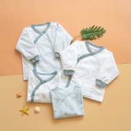 Combo 4 Áo Sơ Sinh Dài Tay Cài Lệch MIOMIO - Cho Bé Trai Bé Gái (Từ 0-3M) Vải Cotton