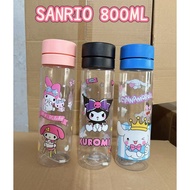 CUTE SANRIO PLASTIC DRINKING BOTTLE 800ML tumbler botol air