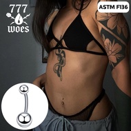 G23 Medical Grade Titanium F136 Made Of 14g1.6mm Spiral Navel Piercing Non-Allergenic Suitable For S