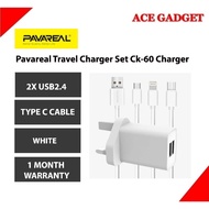 100% Original Pavareal Charger Dual Port Fast Charging Adapter With Cable