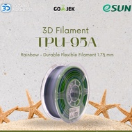 ESUN 3D Filament TPU-95A Rainbow Durable Flexible Filament 1.75 mm