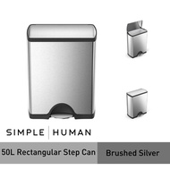 simplehuman rectangular step bin brushed stainless steel (50L) Kitchen Bin Dustbin Big Bin