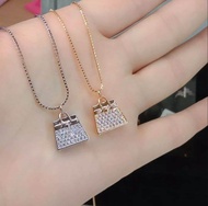 KALUNG RANTAI SILVER & EMAS BANDUL TAS PERMATA TITANIUM ANTI KARAT