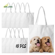 Sublimation Tote Bags Blanks 15 X 13 Inch Polyester Canvas Tote for DIY Crafting Heat Transfer Bag f