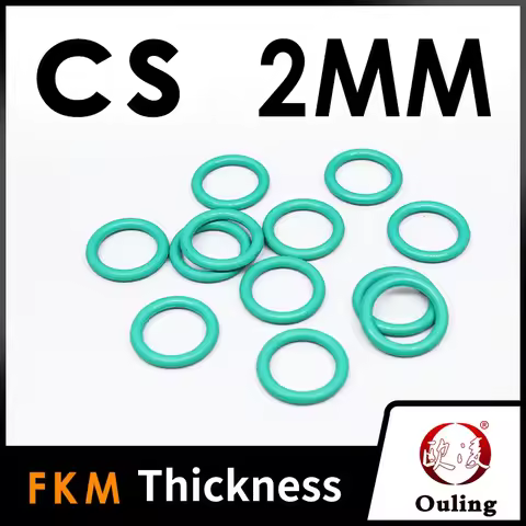 Thickness CS2mm Green FKM Fluorine Rubber O-rings Seals Gasket Washer temperature resistant wear-res