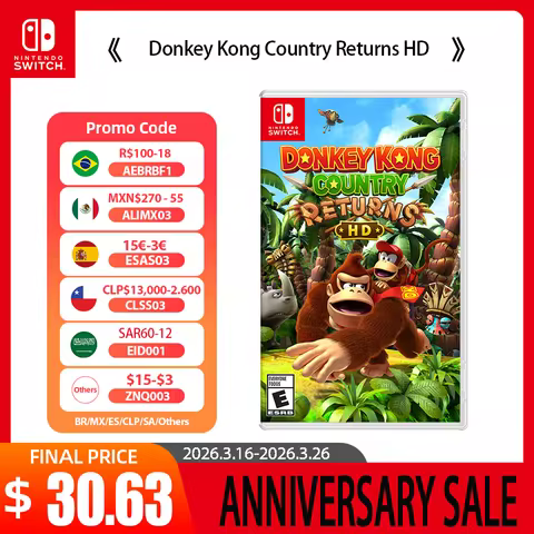 Nintendo Switch Game Deals - Donkey Kong Country Returns HD - Cartridge Physical Card for Nintendo S