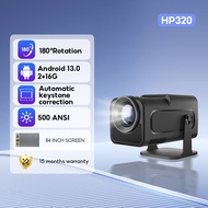 Ultra HD Smart Android Projector HP320 with 1080P Resolution 180° Rotation HDMI Bluetooth 4K Support