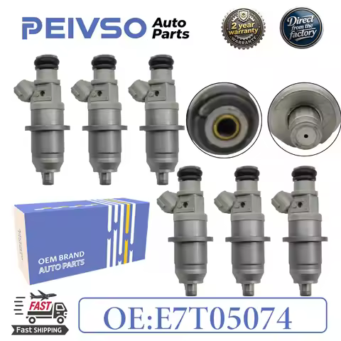 PEIVSO 6x For 2001-2006 Mitsubishi Pajero III Canvas Jacket V60 V70 3.5L GDI Fuel Injectors E7T05074