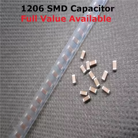 100PCS 1206 104 4.7NF 10NF 22NF 47NF 100NF 220NF 50V SMD Capacitor 472 0.01/0.022/0.047/0.1/0.22/uf 