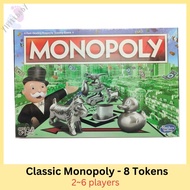 8 Tokens Monopoly Original Board Game Classic Family From Hasbro Monopoly Go Dice Token Line Up 100%