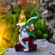 Gnome Outdoor Garden Light Statue Craft Light Cross-Border Solar Ornament Statue Garden Decoration R