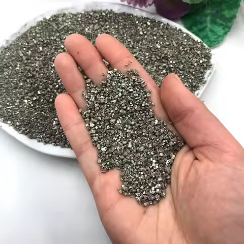 50g/Pack Natural Mini Chalcopyrite Pyrite Cube Chips Gravels Raw Quartz Crystals Stone Healing Miner