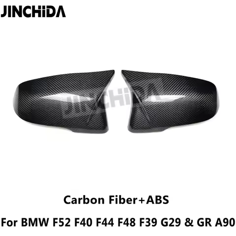 Real Carbon Fiber Mirror Cover For BMW 1 2 X1 X2 Z4 Series F52 F40 F44 F48 F39 G29 & Toyota Supra A9