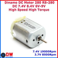 Dynamo DC Motor RS-280 RS 280 High Speed High Torque 7.4V 8.4V 6V-9V Mini RC Car Model