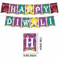 【Ready Stock】2023 Diwali Banner Party Decoration Happy Diwali Pull Flag Spiral Gift for Indian Festvial Deepavali Decoration