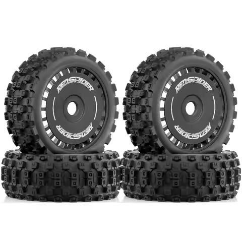 4pcs 17mm Wheel Tires for ARRMA 1/8 Talion 6S BLX,Typhon 6S 3S BLX,Redcat,Losi,Team,Kyosho,HPS,HPI,H