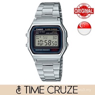 [Time Cruze] Casio A158 Keluli Tahan Karat Vintaj Tali Boleh Laras Jam Tangan Kuarza Digital A158WA-