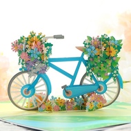 3D Flower Bicycle Card