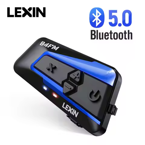Lexin B4FM-X Intercomunicadores de Casco Moto BT5.0 Motorcycle Intercom Helmet Headsets Waterproof F